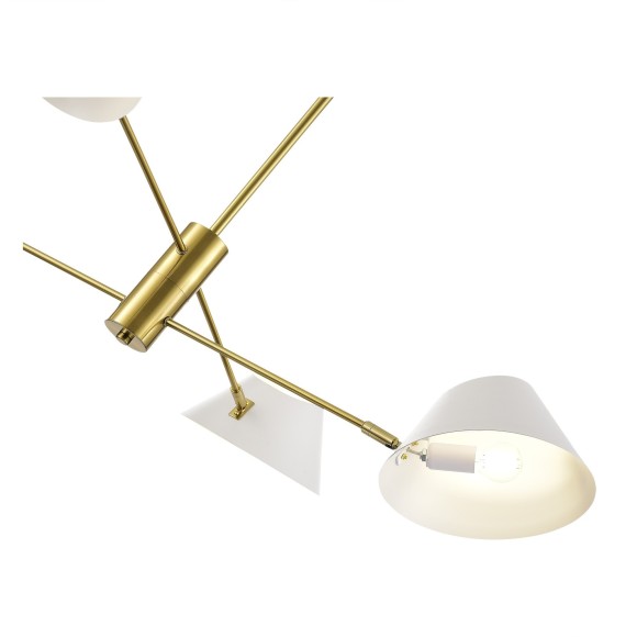 SLE1253-353-04 Светильник подвесной Латунь/Белый E14 4*60W NORBI SLE1253-353-04 Светильник подвесной Латунь/Белый E14 4*60W NORBI