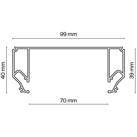 Профиль-ниша 2м белая в гарпунный натяжной потолок Maytoni ALM-9940-SC-W-2M