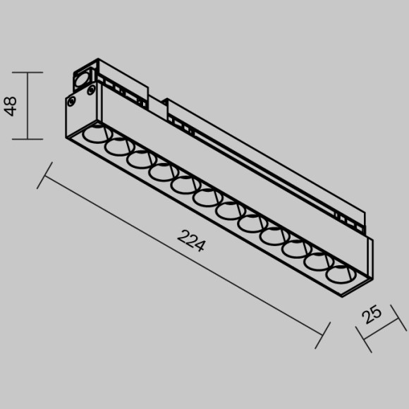 Уличный трековый светильник Maytoni Points Exility IP 4000К 12Вт 36° O-TR02-2-S-12WB4K