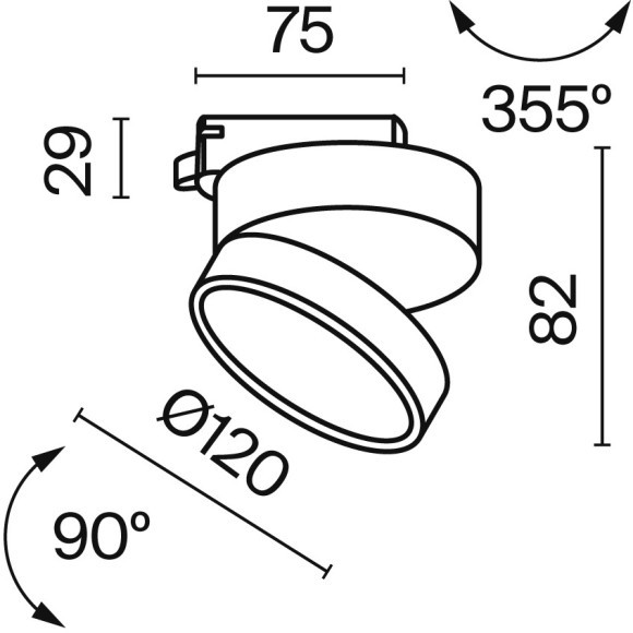 Трековый светильник Technical TR007-1-18W3K-W Трековый светильник Technical TR007-1-18W3K-W