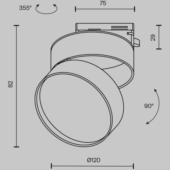 Трековый светильник Technical TR007-1-18W3K-W Трековый светильник Technical TR007-1-18W3K-W