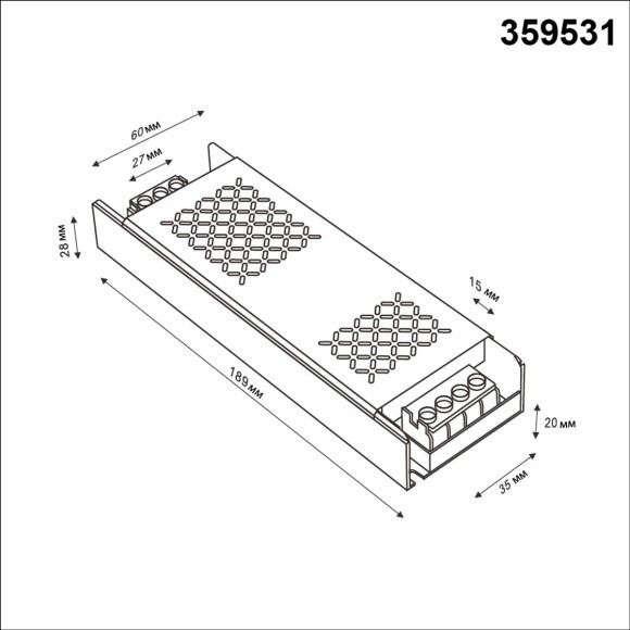 359531 Драйвер Novotech DRIVE IP20 300W 48V