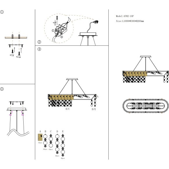 Хрустальная подвесная классическая люстра Favourite Modus 4782-10P
