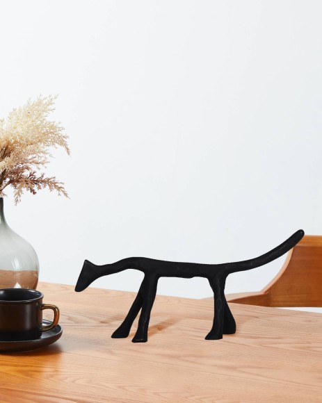 427033 Статуэтка Собака SUZU, L180, B25, H80, алюминий, черный 427033 Статуэтка Собака SUZU, L180, B25, H80, алюминий, черный