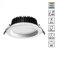 Светильник встраиваемый с переключателем цветовой температуры IP44 LED 20W 3000К\4000К\6000К Novotech DRUM 359415 Светильник встраиваемый с переключателем цветовой температуры IP44 LED 20W 3000К\4000К\6000К Novotech DRUM 359415