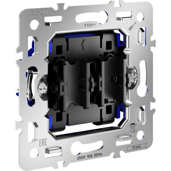 Механизм выключателя с самовозвратом двухклавишного 10А, S70