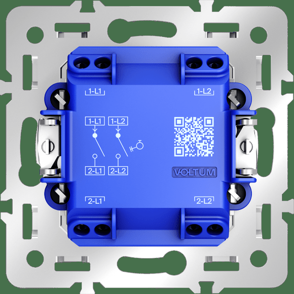 Механизм выключателя с самовозвратом двухклавишного 10А, S70