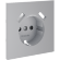 Накладка для розетки с заземлением и защитными шторками, с USB A+C, S70 (серый)