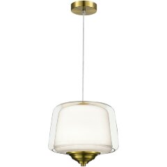 SL6127.303.01 Светильник подвесной ST-Luce Латунь/Белый, Прозрачный LED 1*18W 3000K PANDORA SL6127.303.01 Светильник подвесной ST-Luce Латунь/Белый, Прозрачный LED 1*18W 3000K PANDORA