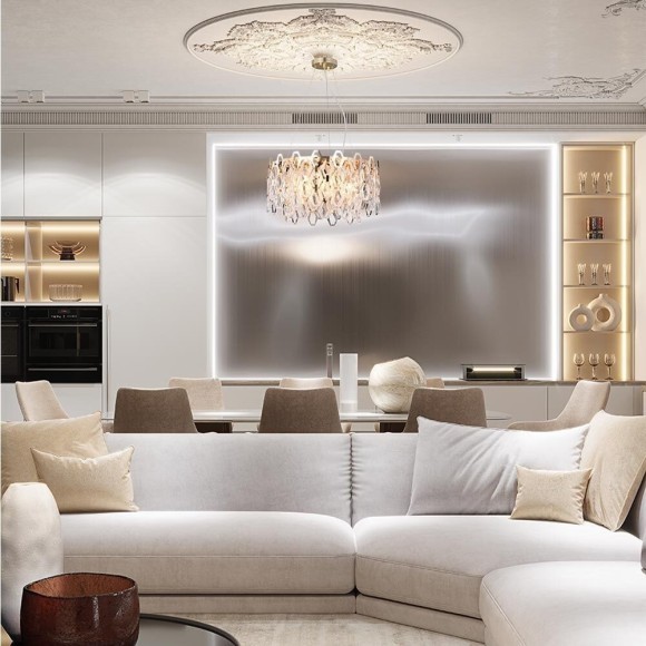 Люстра подвесная Maytoni MOD490PL-09G Tissage под лампы 9xE14 40W