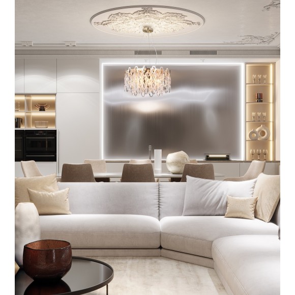 Люстра подвесная Maytoni MOD490PL-09G Tissage под лампы 9xE14 40W