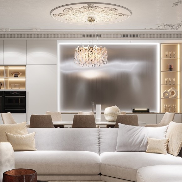 Люстра подвесная Maytoni MOD490PL-09G Tissage под лампы 9xE14 40W