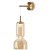 Freya Ore FR5636WL-L6AM Дизайнерское настенное LED-бра в стиле модерн, 6 Вт, 3000К, CRI 80, 350 лм, 120°, 220В, основание металл цвета латунь и плафон стекло янтарного цвета, без выключателя на корпусе, габариты 580 x 200 x 130 мм