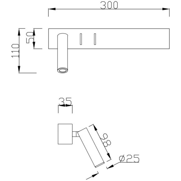 Настенный светодиодный светильник с выключателем Comodo C031WL-L8W3K