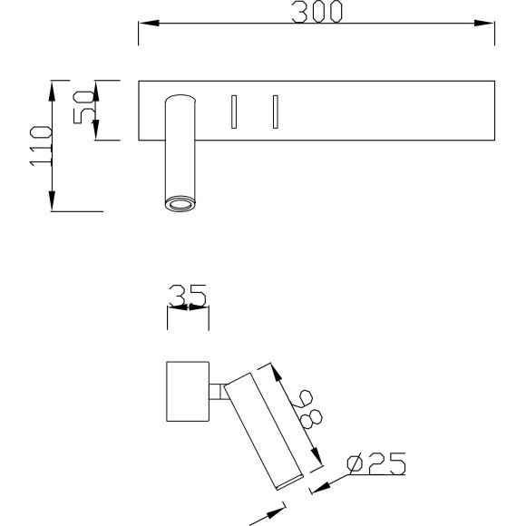 Настенный светодиодный светильник с выключателем Comodo C031WL-L8W3K