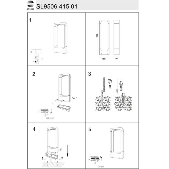 SL9506.415.01 Светильник уличный наземный ST-Luce Черный LED 1*7W 4000K ERTA SL9506.415.01 Светильник уличный наземный ST-Luce Черный LED 1*7W 4000K ERTA
