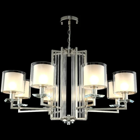 Люстра Crystal Lux NICOLAS SP-PL8 NICKEL/WHITE