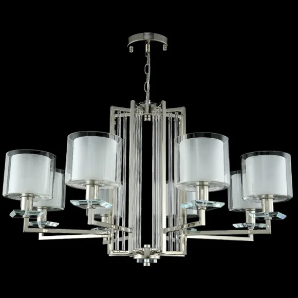 Люстра Crystal Lux NICOLAS SP-PL8 NICKEL/WHITE