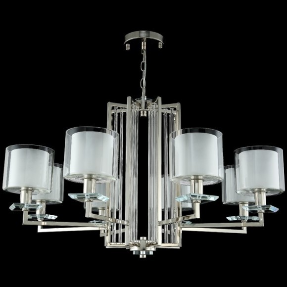 Люстра Crystal Lux NICOLAS SP-PL8 NICKEL/WHITE Люстра Crystal Lux NICOLAS SP-PL8 NICKEL/WHITE