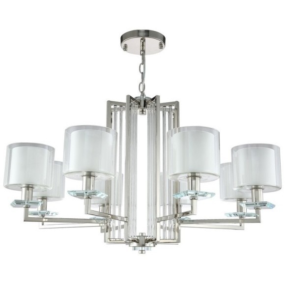 Люстра Crystal Lux NICOLAS SP-PL8 NICKEL/WHITE