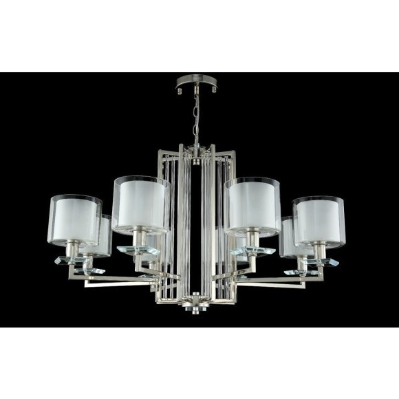 Люстра Crystal Lux NICOLAS SP-PL8 NICKEL/WHITE Люстра Crystal Lux NICOLAS SP-PL8 NICKEL/WHITE
