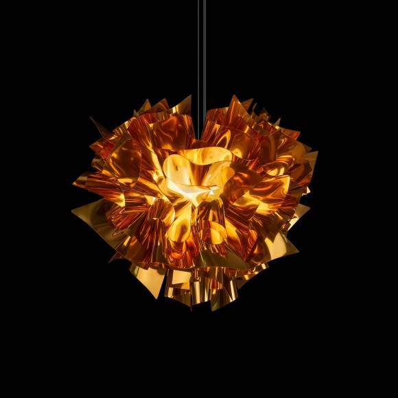 10593/420 Gold Loft IT CLIZIA Подвесной светильник золотой, металлическое основание и фигурный пластиковый плафон, 2 x E27, 2 x 12 Вт, Ø420 мм, высота подвеса 435–3385 мм, IP20, 220 В
