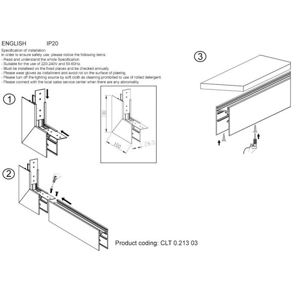 Соединитель угловой внешний для накл. шинопровода Space 48V Crystallux CLT 0.213 03 BL