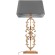 10439T/A LOFT IT LACE Настольная лампа, серое и коричневое основание из чугуна и ткани, серый плафон из ПВХ, E27, 1 × 40 Вт