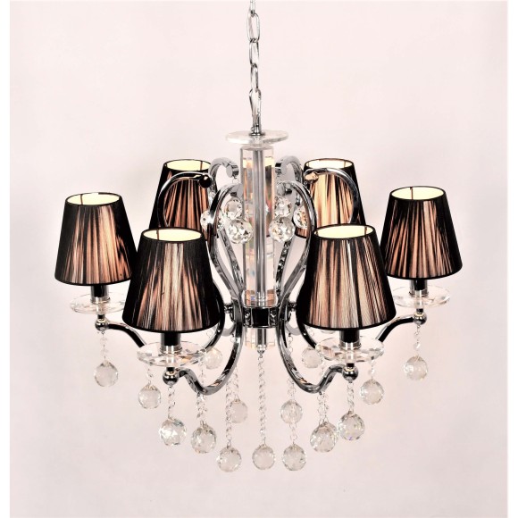 Хрустальная подвесная люстра Lumina Deco Bellisica LDP 8033-6 BK