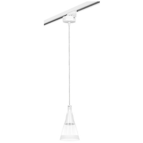 Однофазный двужильный трековый светильник Lightstar L1T757016 Cone под сменную лампу GU10