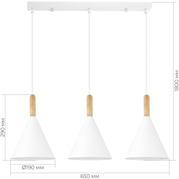 SLE1255-503-03 Светильник подвесной Белый/Белый E27 3*40W ARKET SLE1255-503-03 Светильник подвесной Белый/Белый E27 3*40W ARKET