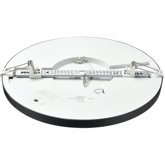 7788/24L Светодиодный тонкий светильник накл/встр. монтажа, датчик движения, мех перекл. цв. температуры, рег. врезного отверстия 24Вт 3000/4000/6500К 1920лм IP44 Sonex NEBULA BLACK