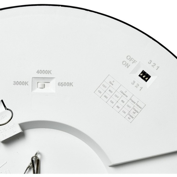 7788/24L Светодиодный тонкий светильник накл/встр. монтажа, датчик движения, мех перекл. цв. температуры, рег. врезного отверстия 24Вт 3000/4000/6500К 1920лм IP44 Sonex NEBULA BLACK