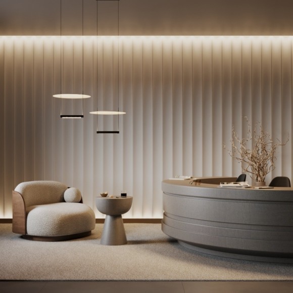 Светодиодный диммируемый подвесной светильник LED 23Вт RA80 1000лм 3000К Maytoni MOD280PL-L23B3K1