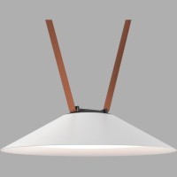 DK5664-WH+BK Cветильник для трека-ремня Belty Smart, серия Flow, со светодиодом, D300*H71мм, 48V DC, 20W, RA90, 120°, 2700-6500K, IP20, белый с черным, алюминий