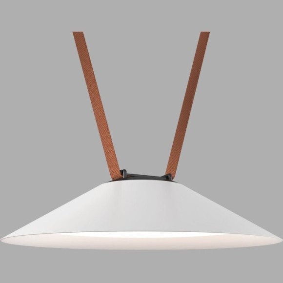 DK5664-WH+BK Cветильник для трека-ремня Belty Smart, серия Flow, со светодиодом, D300*H71мм, 48V DC, 20W, RA90, 120°, 2700-6500K, IP20, белый с черным, алюминий