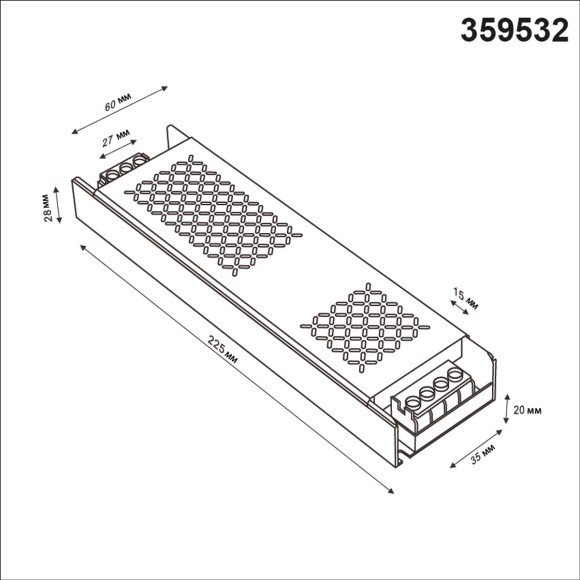 359532 Драйвер Novotech DRIVE IP20 400W 48V