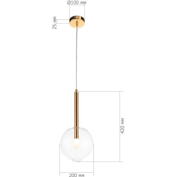 SL1054.203.01 Светильник подвесной ST-Luce Золотистый/Прозрачный G9 1*5W SOFIO