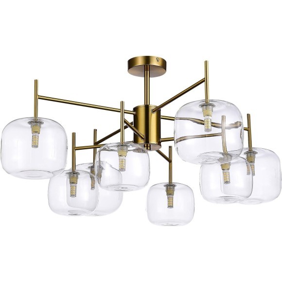 SL1049.302.08 Люстра потолочная ST-Luce Латунь/Прозрачный G9 8*5W FINN