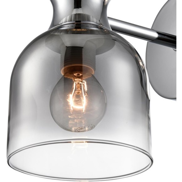 8114/2W MODERNI LN25 хром/дымчатый, металл/стекло Бра G9 30W + E14 40W 220V TAUNA