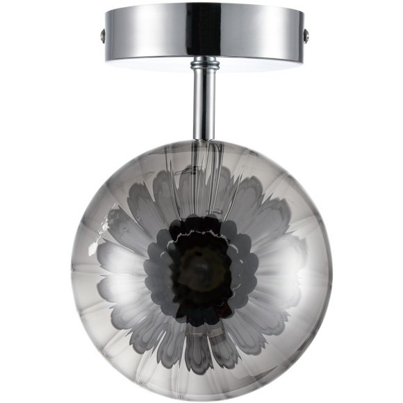 8114/2W MODERNI LN25 хром/дымчатый, металл/стекло Бра G9 30W + E14 40W 220V TAUNA