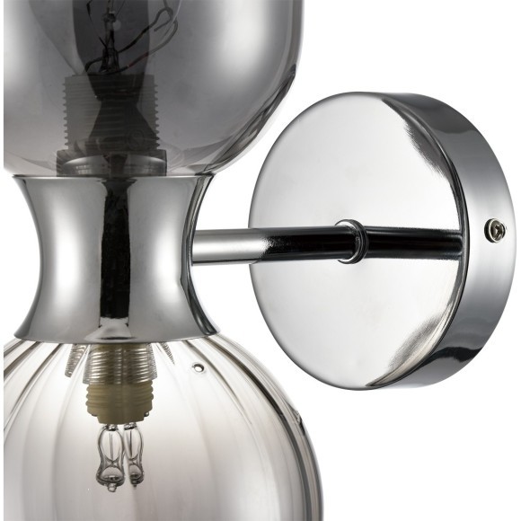 8114/2W MODERNI LN25 хром/дымчатый, металл/стекло Бра G9 30W + E14 40W 220V TAUNA