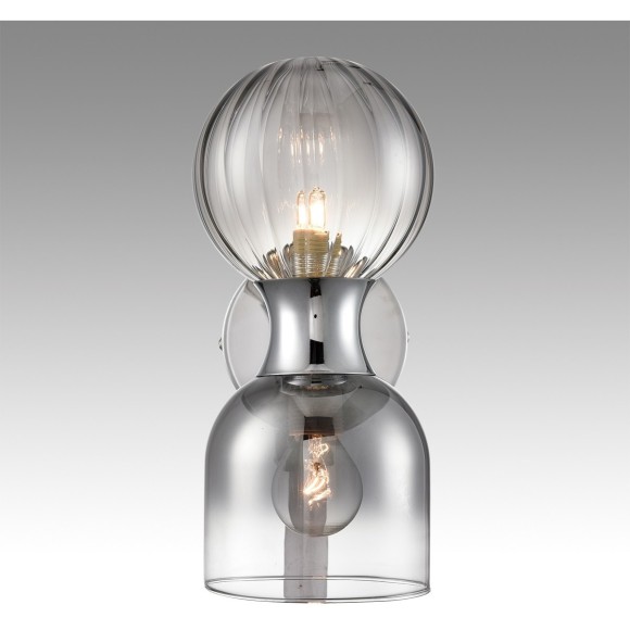 8114/2W MODERNI LN25 хром/дымчатый, металл/стекло Бра G9 30W + E14 40W 220V TAUNA