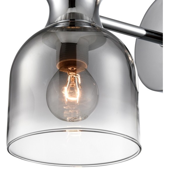 8114/2W MODERNI LN25 хром/дымчатый, металл/стекло Бра G9 30W + E14 40W 220V TAUNA