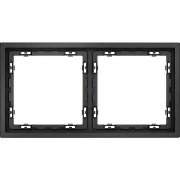 Рамка пластиковая VOLTUM S70 на 2 поста, (графит)