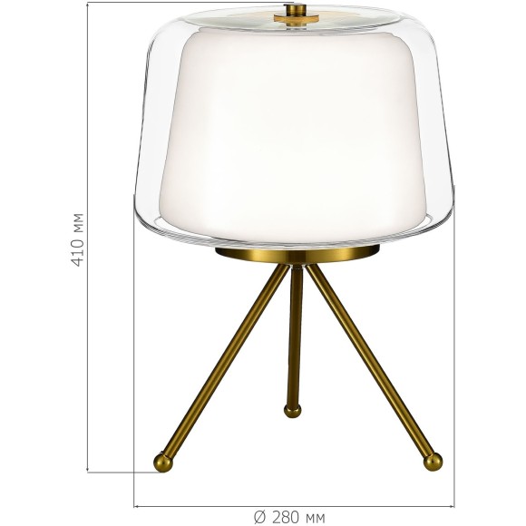 SL6127.304.01 Прикроватная лампа ST-Luce Латунь/Белый, Прозрачный LED 1*16W 3000K PANDORA SL6127.304.01 Прикроватная лампа ST-Luce Латунь/Белый, Прозрачный LED 1*16W 3000K PANDORA