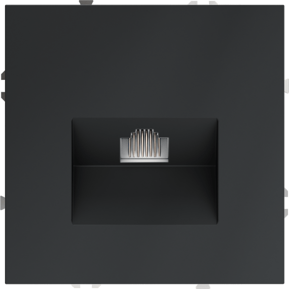 Розетка компьютерная встраиваемая VOLTUM S70 RJ45 кат.6, (графит)