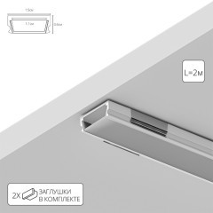 Профиль накладной для лент шириной не более 10мм Arte Lamp SURFACE A150605S Профиль накладной для лент шириной не более 10мм Arte Lamp SURFACE A150605S