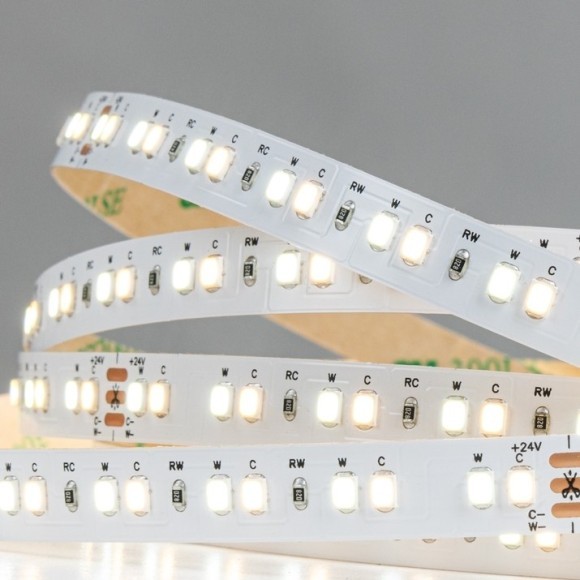 A2414010-01-mix Светодиодная лента 24В 12Вт/м 1000Лм/м 2700К+6000К CRI 90+ 10мм SMD2835 140шт/м 5м IP20 A2414010-01-mix Светодиодная лента 24В 12Вт/м 1000Лм/м 2700К+6000К CRI 90+ 10мм SMD2835 140шт/м 5м IP20