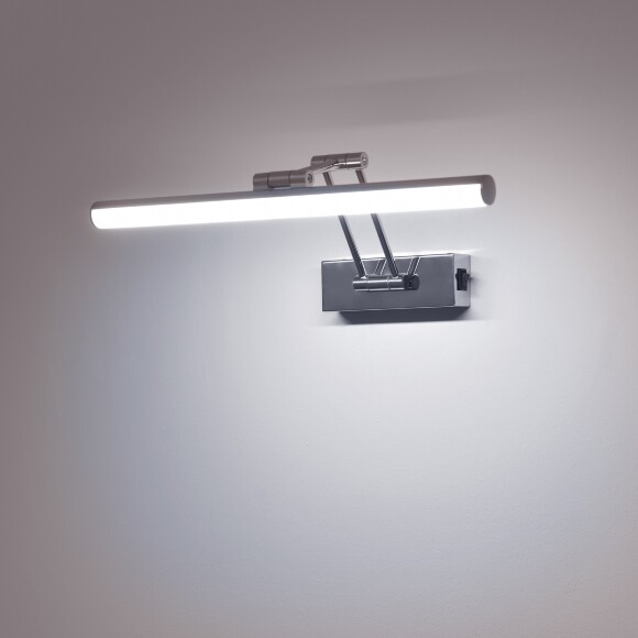 Lightstar Noce 201134 Хромированная светодиодная подсветка для картин и зеркал шириной 43см, с выключателем на корпусе и CCT переключением цветности на драйвере, 9Вт 3000;4000;6000К 780Лм CRI90